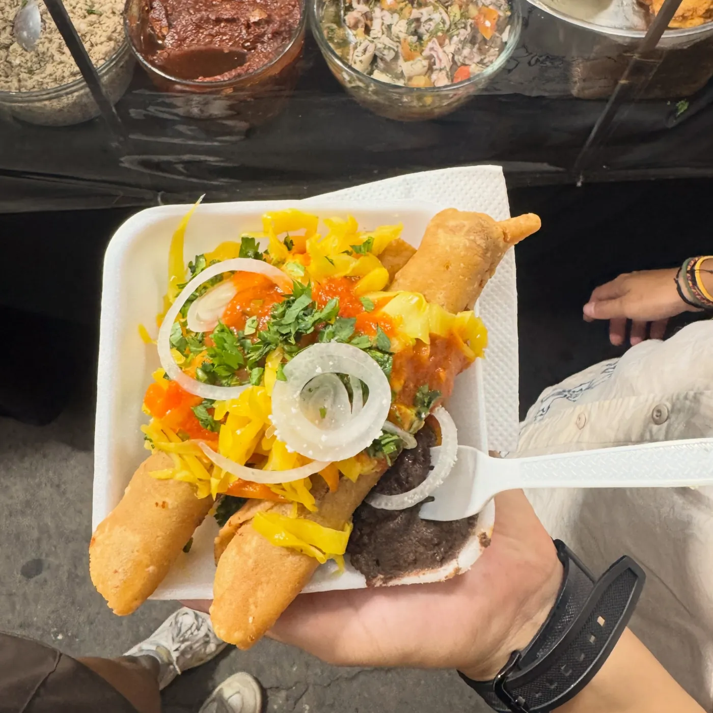 A plate of tacos and salsa, Antigua